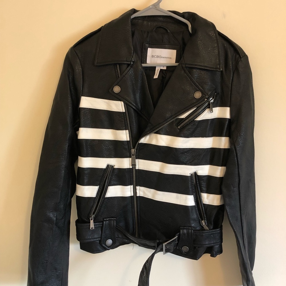 BCBGeneration faux leather jacket small
